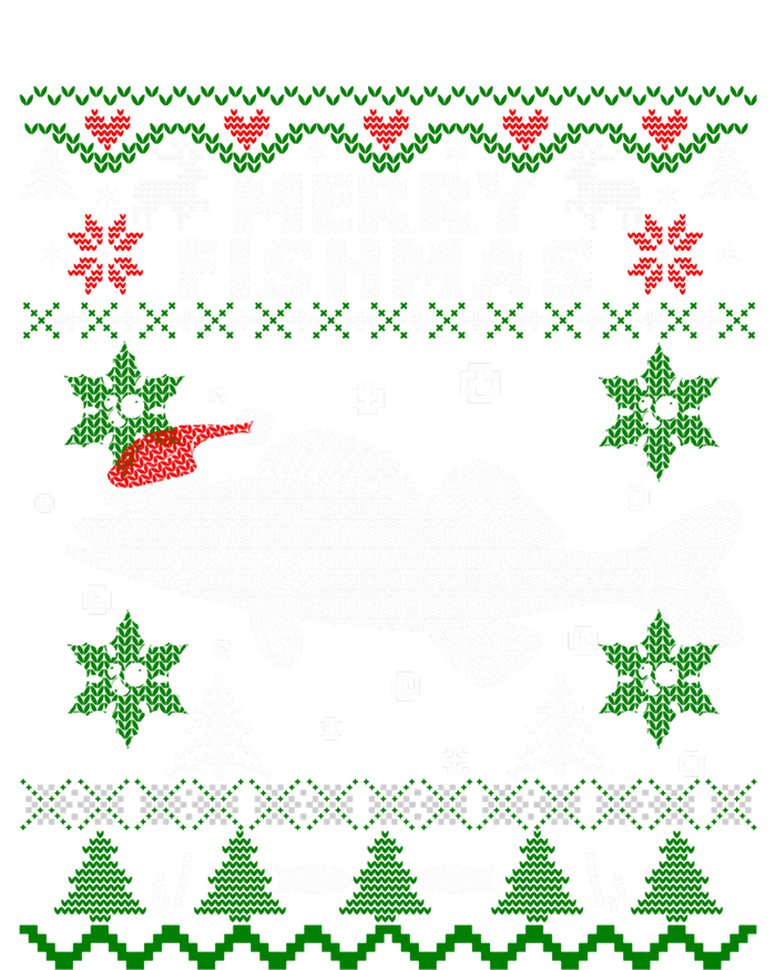 Merry Fishmas Walleye Fisherman Gift Fishing Ugly Christmas Women's Racerback Tank