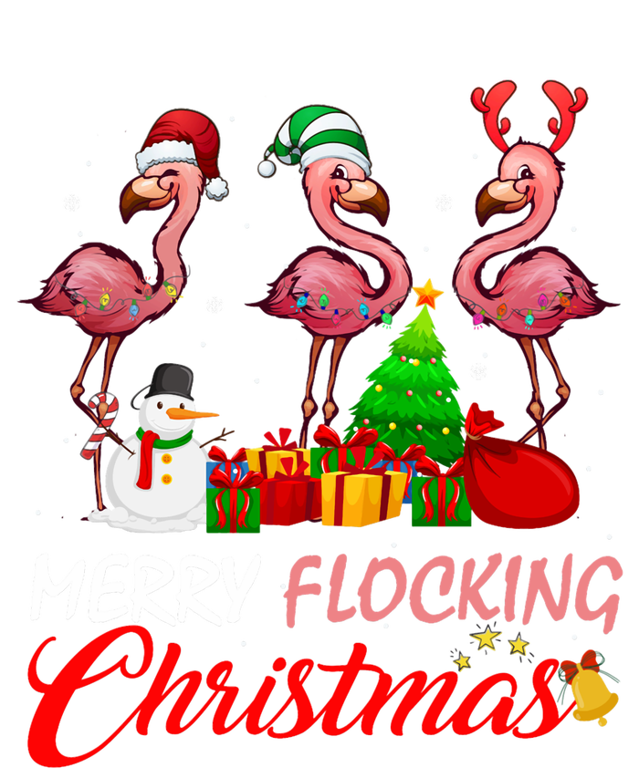 Merry Flocking Christmas Flamingo In Santa Hat Long Sleeve Wool Snapback Cap