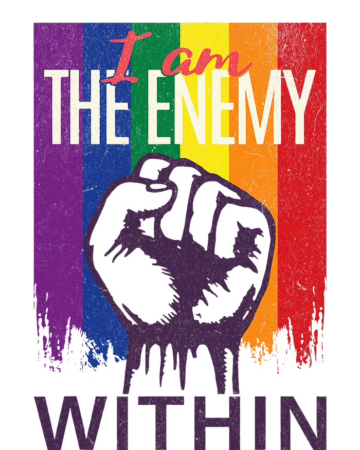 I Am The Enemy Within Lgbt Pride Gay Kamala Harris Merch Ladies Essential Flowy Tank