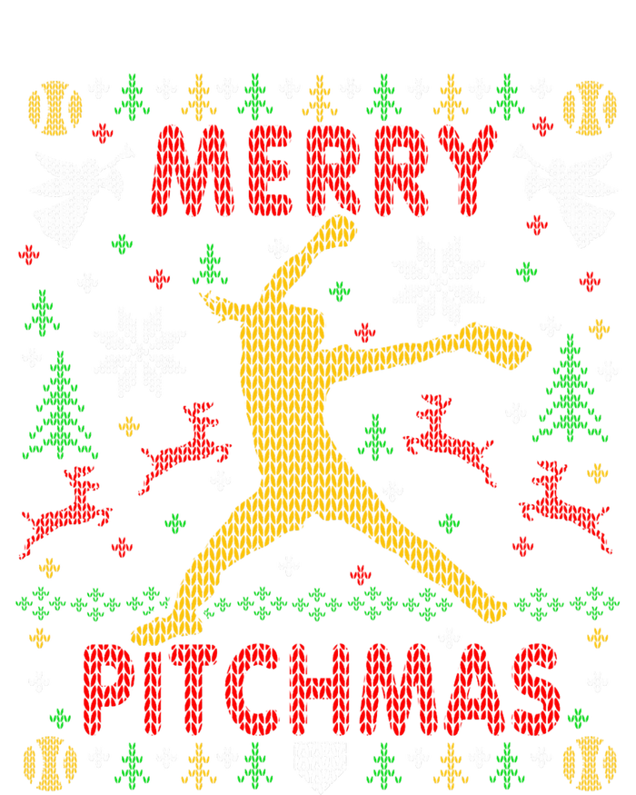 Merry Pitchmas Fastpitch Softball Pitcher Ugly Christmas Tank Top