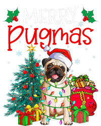 Merry Pugmas Christmas Funny Dog Santa Pug Santa Hat Metallic Star Ornament