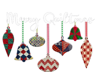 Merry Quiltmas Funny Christmas Quilt Ornament Sewing Gift Full-Length Apron With Pockets