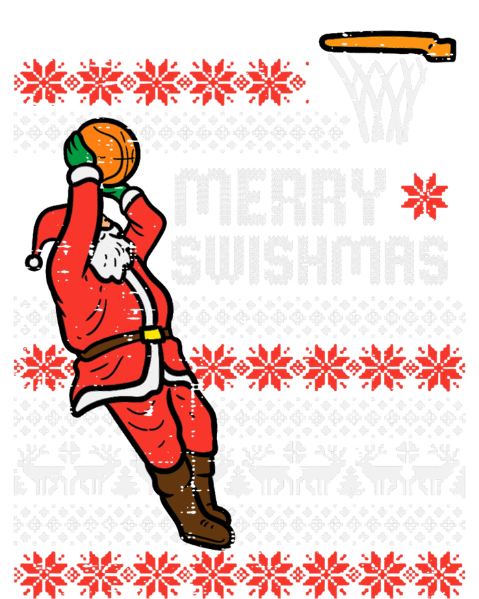 Merry Swishmas Basketball Ugly Christmas Xmas T-Shirt