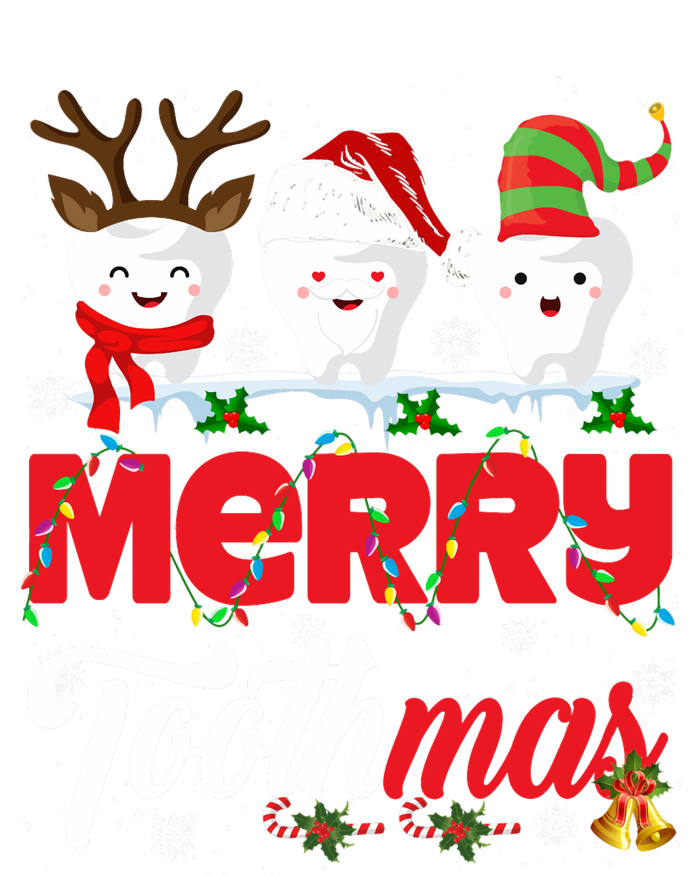 Merry Toothmas Cute Christmas Light Santa Elf Reindeer Teeth Long Sleeve Women’s Perfect Tri Rocker Tank