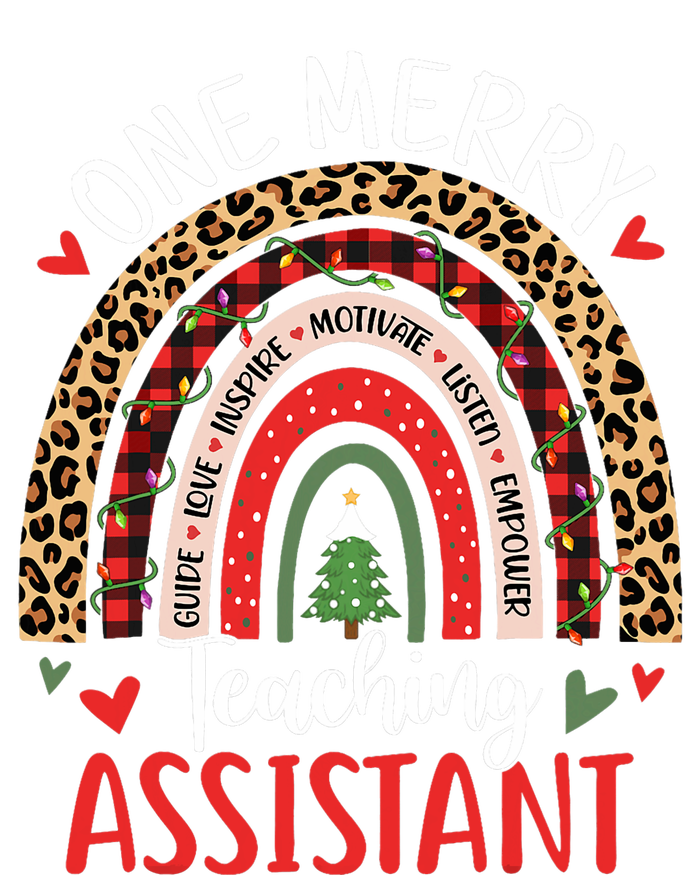 One Merry Teaching Assistant Rainbow Christmas Teacher Aide T-Shirt