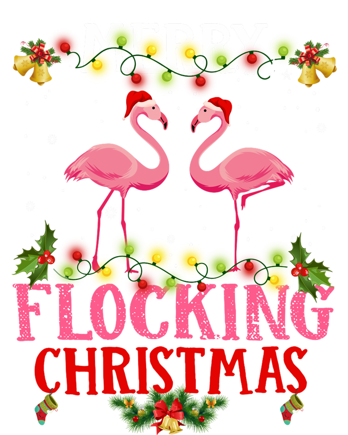 Flamingo Merry Flocking Christmas Tall T-Shirt