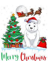 Polar Bear Wearing Santa Hat Xmas Merry Christmas Polar Bear Flexfit Unipanel Trucker Cap