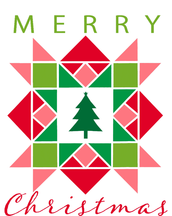 Quilter Merry Christmas Tree Quilt Block Quilting Coaster