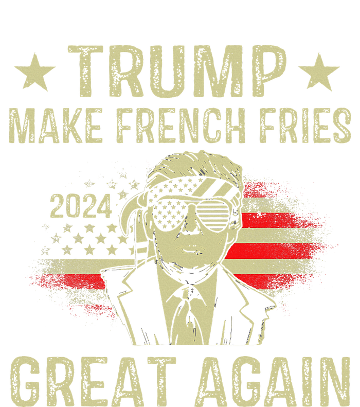 Make French Fries Great Again Trump 2024 French Fry Pom Pom 12in Knit Beanie