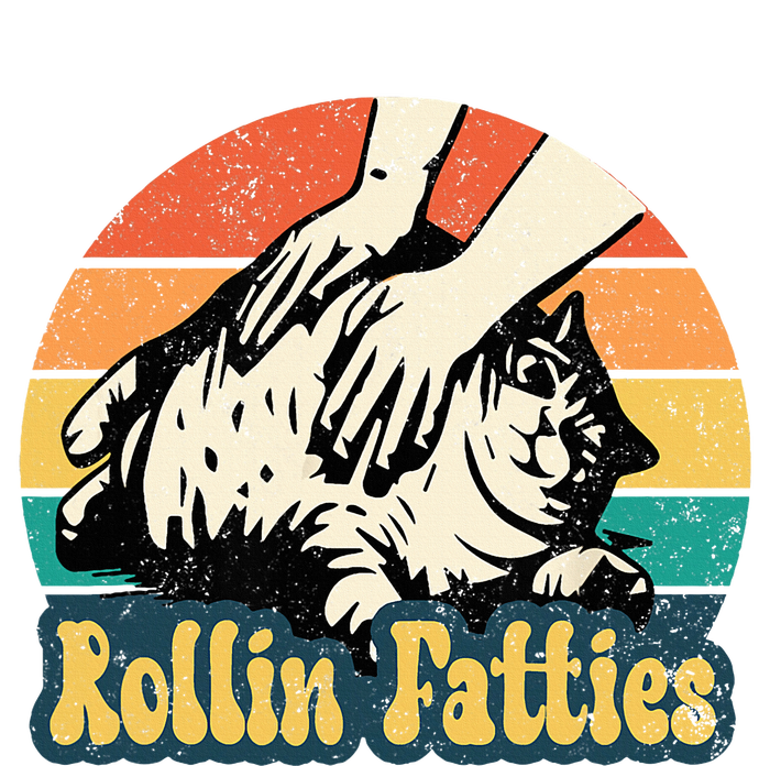 Rollin Fatties Funny Cat Meme Cat Mom Cat Owner Cat Lover T-Shirt