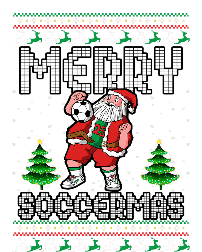 Soccer Merry Soccermas Ugly Christmas Sweater Santa Claus T-Shirt