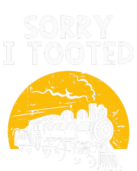 Train Sorry I Tooted Funny Locomotive Railroad Cropped Pullover Crew