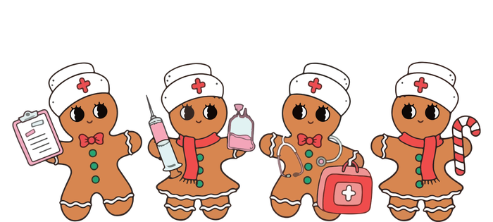 Gingerbread Nurse Christmas Wool Snapback Cap