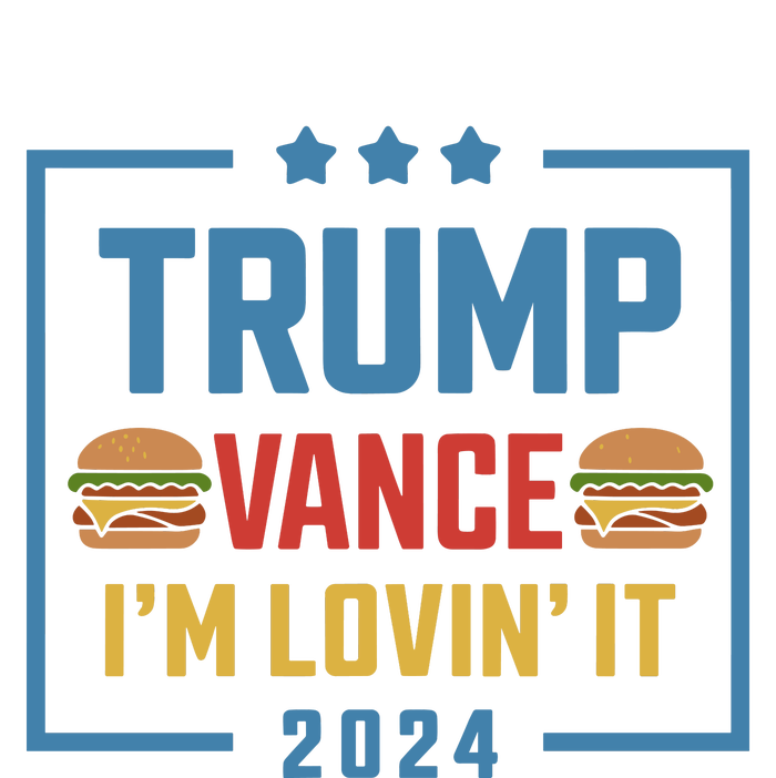 Trump Vance Im Lovin It Hamburger 2024 Election 2024 Women's Racerback Cropped Tank