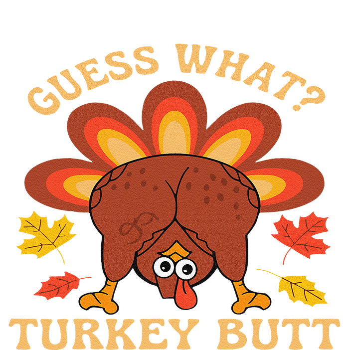 Funny Thanksgiving Guess What Turkey Butt Women's Tri-Blend 3/4-Sleeve Raglan Shirt