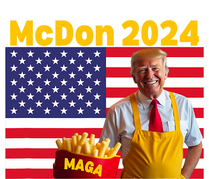 Mcdon 2024 Donald Trump Election Cookie Fries Fast Food Drawstring Bag