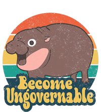 Become Ungovernable Moo Deng Humor Cute Baby Hippo Joke Baby Long Sleeve Bodysuit