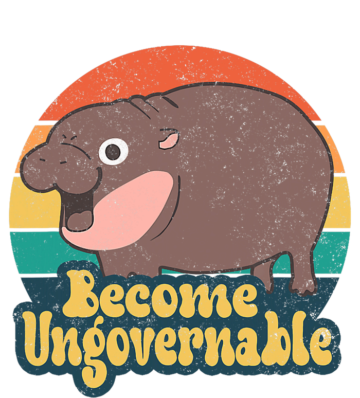 Become Ungovernable Moo Deng Humor Cute Baby Hippo Joke Baby Long Sleeve Bodysuit