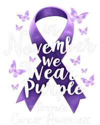 In November We Wear Purple Pancreatic Cancer Awareness Month Pom Pom 12in Knit Beanie