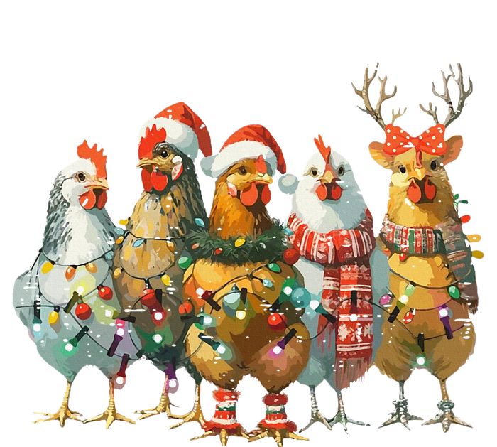 Funny Chicken Christmas Lights Farm Animal Cute Xmas Holiday Daily Commute Backpack