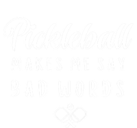 Makes Me Say Bad Words Pickleball Players Sports Gift Women's Racerback Cropped Tank