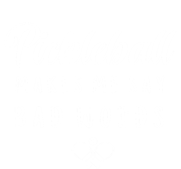 Makes Me Say Bad Words Pickleball Players Sports Gift Women's Racerback Cropped Tank