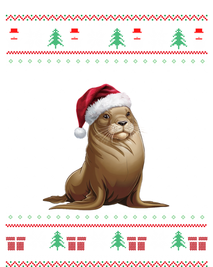 Sea Lion Wearing Santa Hat Ugly Xmas Sea Lion Lovers Coaster