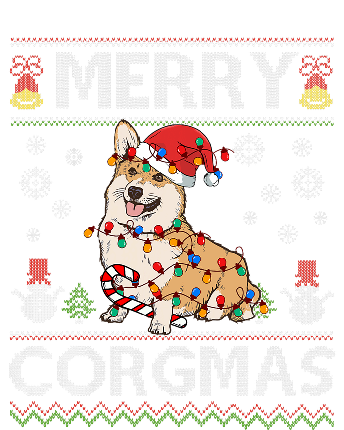 Ugly Corgi Santa Christmas Lights Dog Lover Merry Corgmas T-Shirt