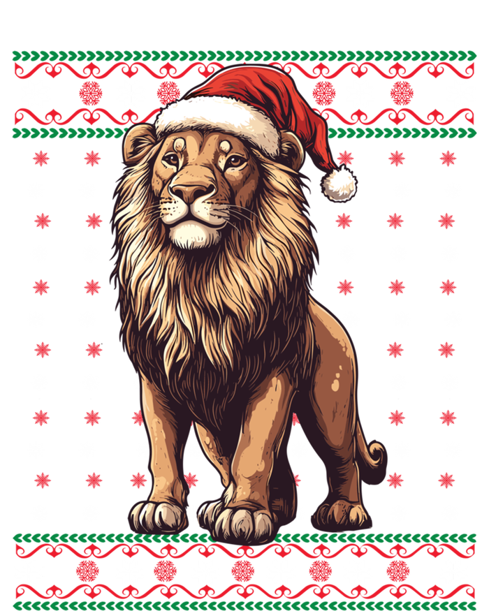 Lion Lover Santa Hat Funny Holiday Ugly Christmas Kids Tie-Dye T-Shirt