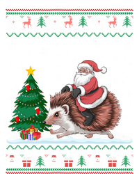 Xmas Santa Riding Hedgehog Ugly Christmas Tree Lights Tall T-Shirt