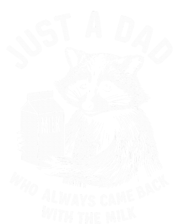 Just A Dad Who Always Came Back With The Milk Racoon Fathers Cooling Performance Crew T-Shirt