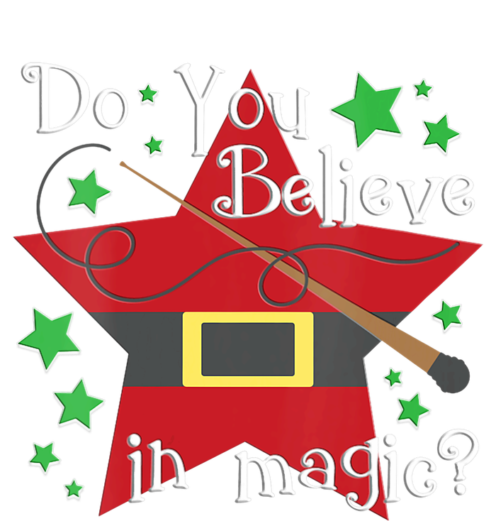 Do You Believe In Magic Santa Claus Wand Stars Vneck Sustainable Bucket Hat