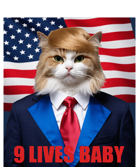 American Flag Cat In Suite Donald Trump Nine Lives Baby Magnet