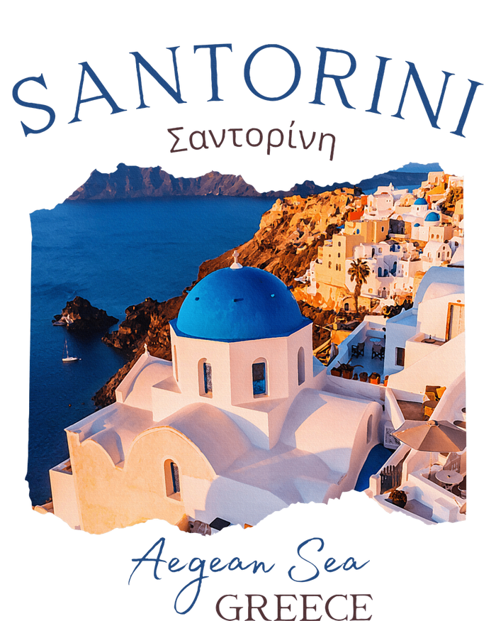 Greek Island Santorini Greece Oia Village Blue Church Full Zip Hoodie