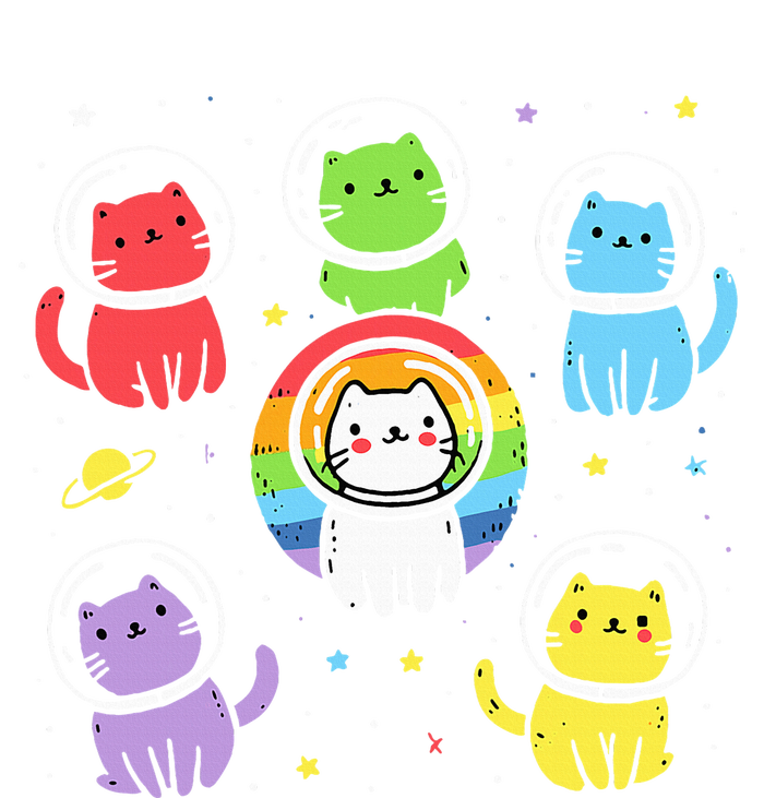 Gay Cats In Space Rainbow Pride Month Lgbt Ally Cooling Performance Long Sleeve Crew