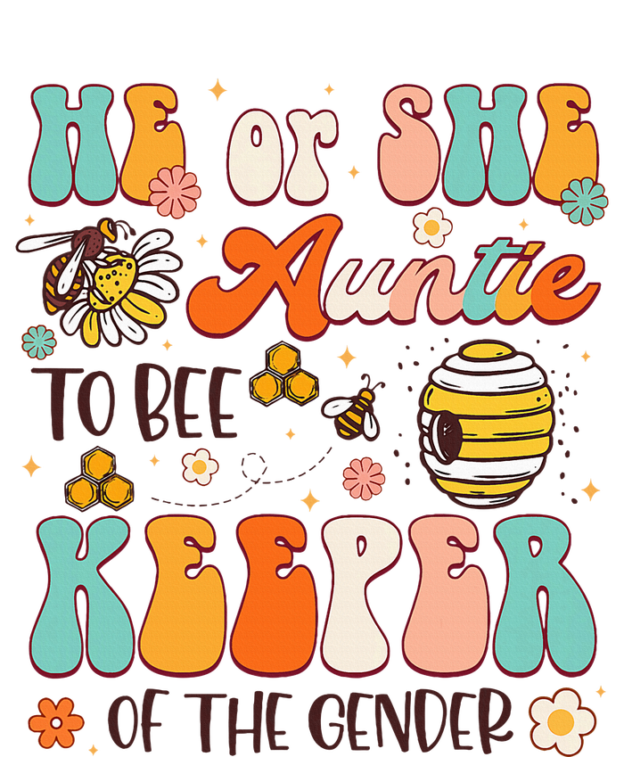 He Or She Auntie To Bee Keeper Of The Gender Reveal Silk Touch Performance Long Sleeve Polo