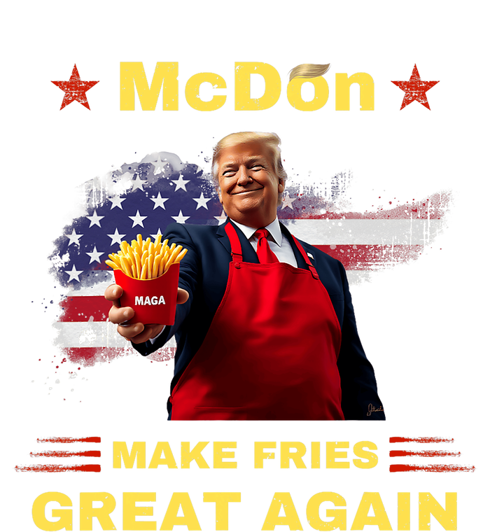 Mcdon 2024 Funny Donald Trump French Fry Cooking Friesff Magnet