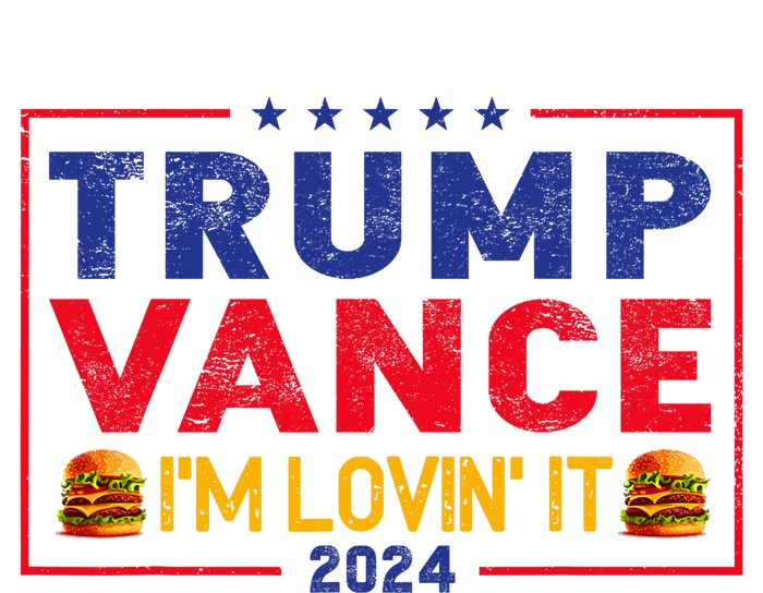 Trump Vance IM Lovin It Hamburger 2024 Mesh Reversible Basketball Jersey Tank