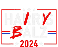 Funny Harris Walz 24 Hairy Balz 2024 Meme Democratics Vote Women's Racerback Cropped Tank