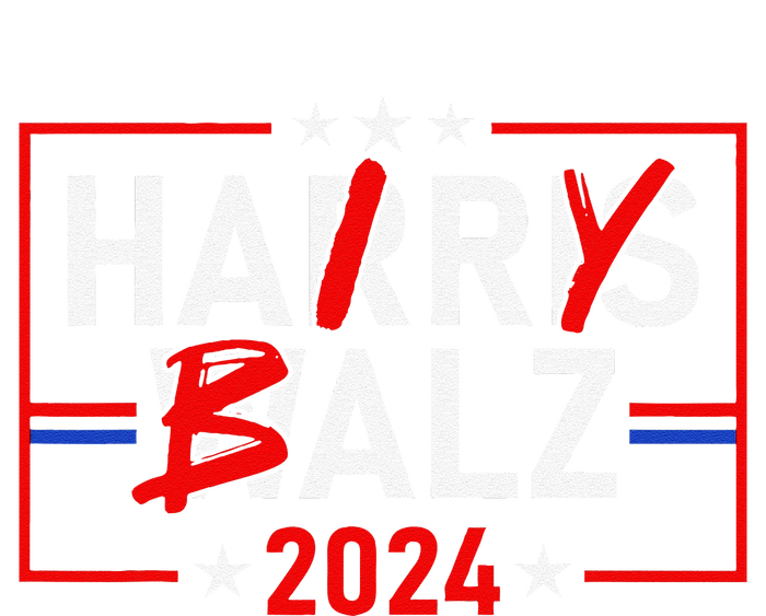 Funny Harris Walz 24 Hairy Balz 2024 Meme Democratics Vote Women's Racerback Cropped Tank