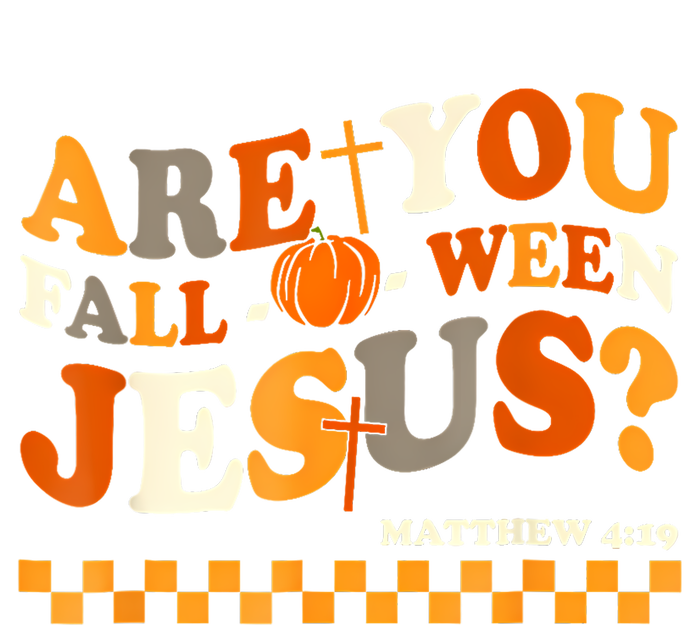 Are You Falloween Jesus Christian Halloween Pumpkin Flexfit Unipanel Trucker Cap