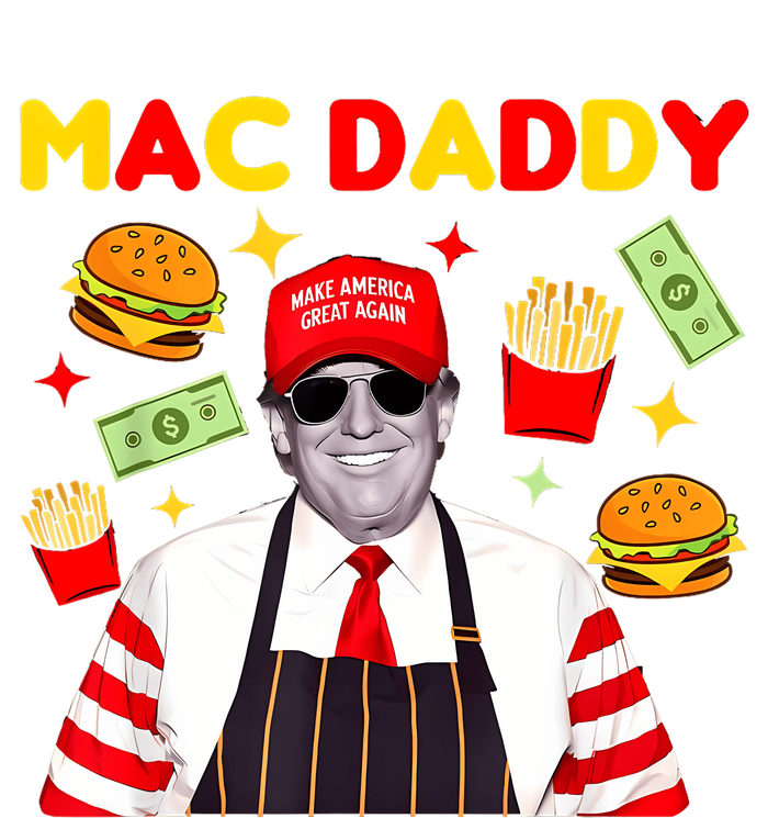 Funny Trump Fries Making Fries Mac Daddy Striped Beanie with Solid Band