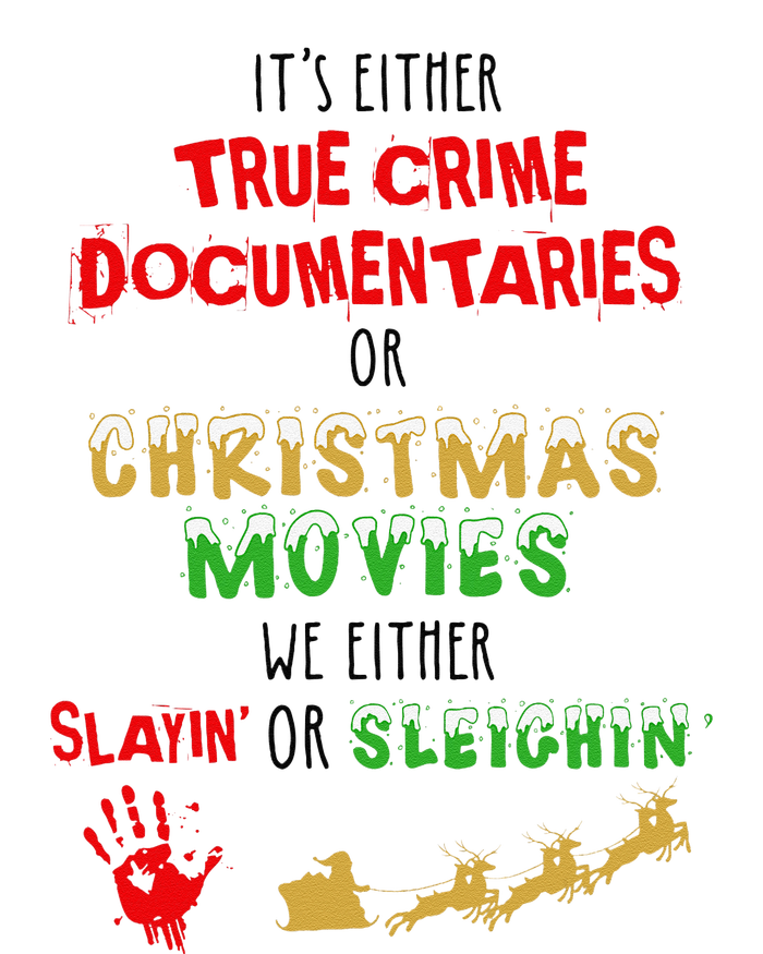 ItS Either True Crime Documentaries Or Christmas Movies Aluminum Water Bottle