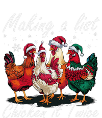 Making A List Chicken It Twice Funny Chicken Santa Hat Xmas Ladies Essential Tank