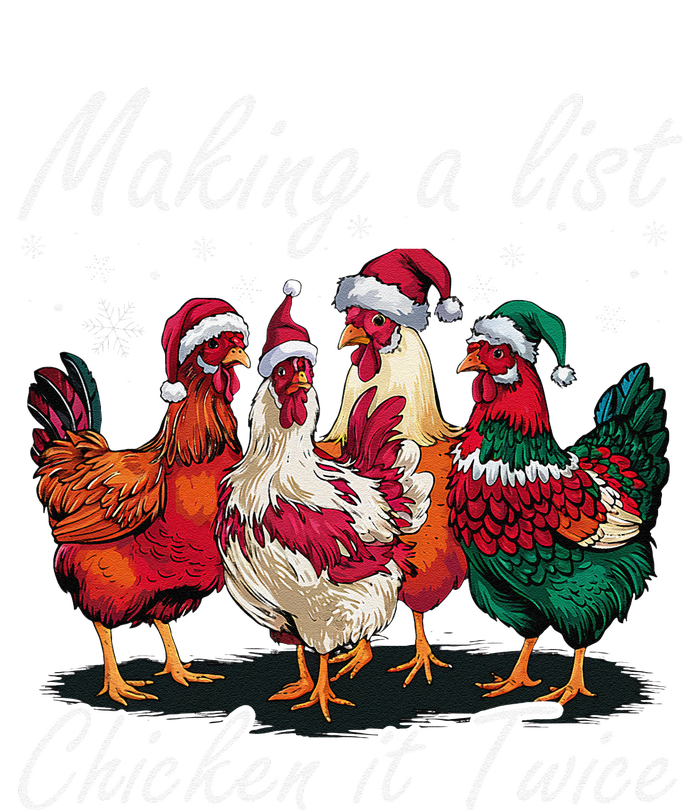 Making A List Chicken It Twice Funny Chicken Santa Hat Xmas Ladies Essential Tank