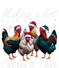 Making A List Chicken It Twice Funny Chicken Santa Hat Xmas USA-Made Snowflake Beanie