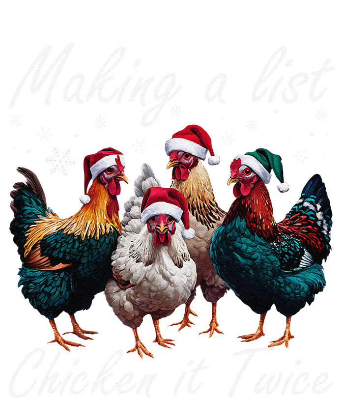 Making A List Chicken It Twice Funny Chicken Santa Hat Xmas USA-Made Snowflake Beanie