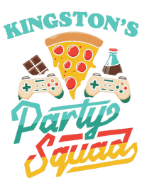 KingstonS Party Squad Pizza Gaming Birthday Party Kids Hoodie