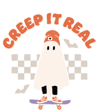 Creep It Real Ghost Skateboard Halloween Bat Checkered Sk8r Great Gift Tall Sweatshirt