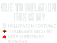 Due To Inflation This Is My Halloween Thanksgiving Christmas Women's Racerback Cropped Tank